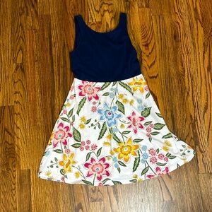 Navy blue and floral tank old navy youth dress